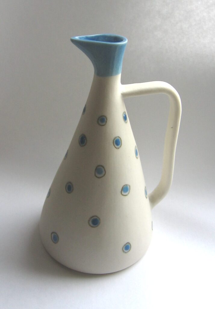 Porcelain jug with spots